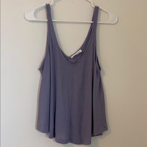 Flowy Ribbed Tank Top in Purple